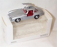 1954 Mercedes 300SL Gulwing in Silver opening doors 1-43 scale new in box Norev