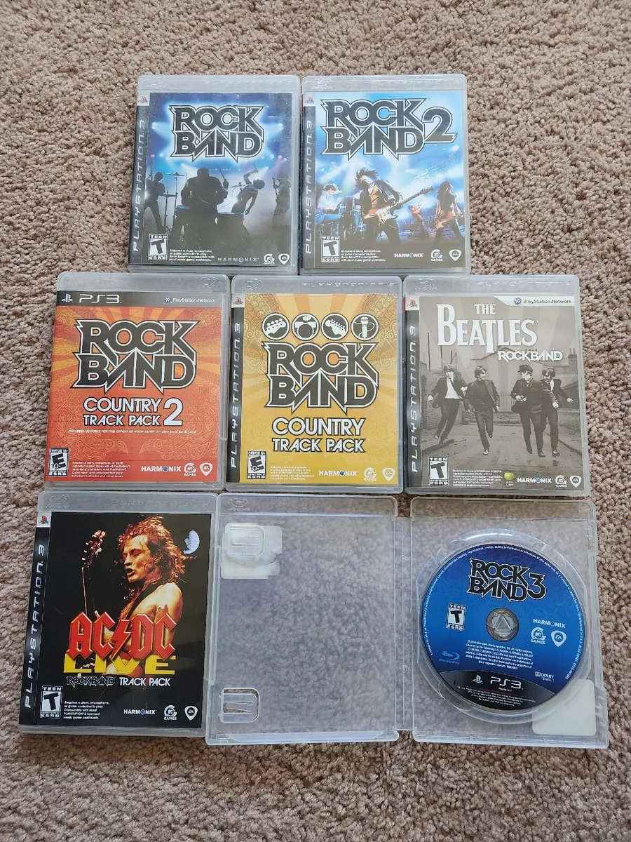 pop Arbejdskraft tusind Rock Band Playstation 3 (PS3) Bundle 7 Games: Rock Band 1-3, Beatles, Track  Pack | eBay