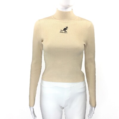 NEW! KANGOL Cable Knit Sweater, Beige Sz S