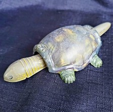 Vintage Japan Tin Litho Turtle With Moving Head And Tail By Elvin Product Rare