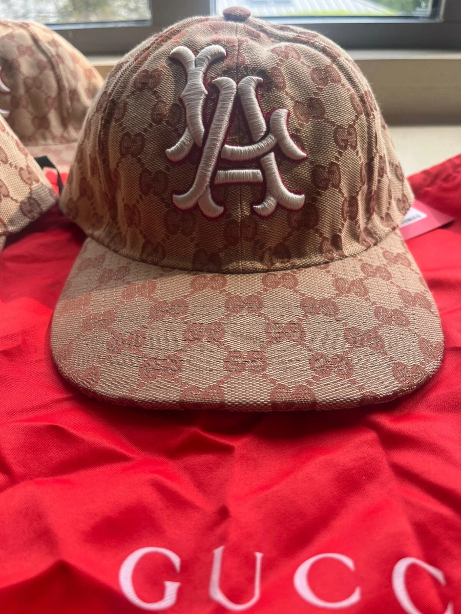 Gucci × MLB , Q.4 / LA Dodgers Gucci Monogram Hat in Beige BNWT OS (57-61CM)