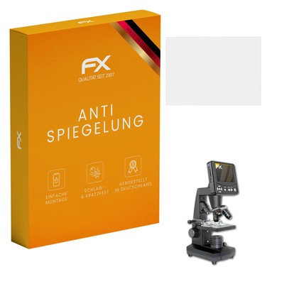 atFoliX 3x Schutzfolie für Bresser LCD-Microscope 50-500x 3.5 Inch matt&stoßfest