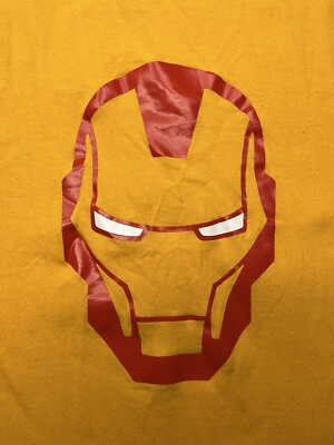Hanes Marvel Ironman Tony Stark Graphic T Shirt Yellow Large Hanes Marvel Ironman Tony Stark Graphic T Shirt Yellow Large