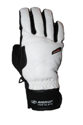 ZIENER GANGA glove ski alpine THERMOSHIELD Leder Schwarz/Weiß Size 9