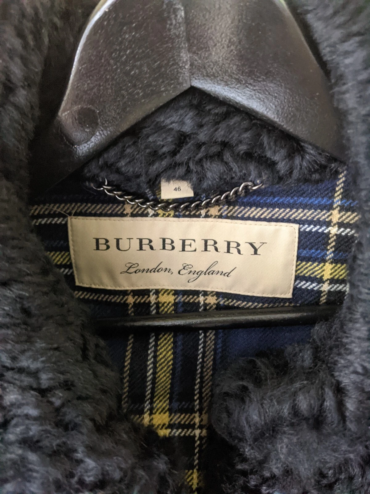 Cappotto pelliccia Burberry uomo (pecora) 46 taglia $1.800 ottime condizioni nuovo