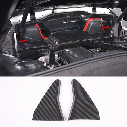 Juego de cubiertas interiores de bahía de motor de fibra de carbono seca real para Corvette C8 2020-2024 - Imagen 13 de 27