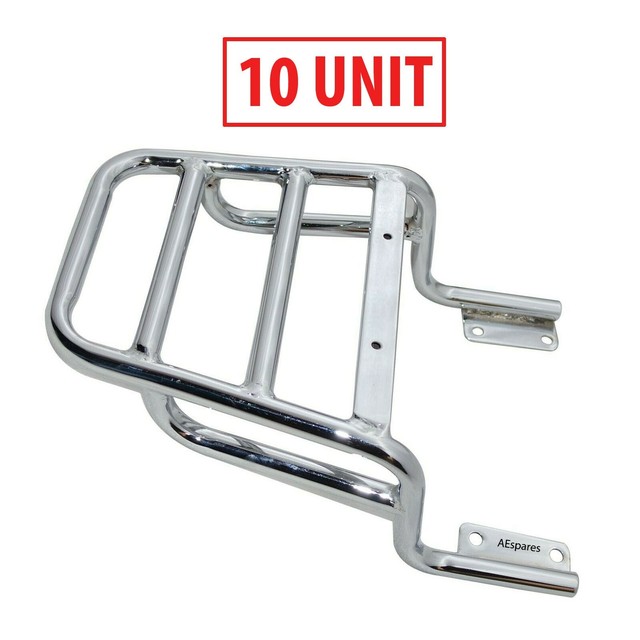 10x Fits Royal Enfield 650 Interceptor Rear Rack Luggage Carrier Chrome