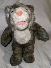 Walt Disney World Lion Cub Gray White Pink Nose Soft Plush 13 Inch Cat