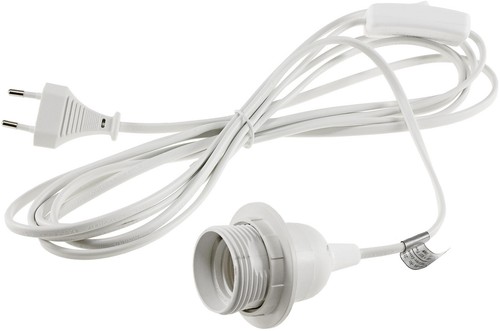 3er Set Netzkabel mit Schalter und E27 Fassung 3,4m Kabel Lampenfassung Leuchte - Bild 2 von 4