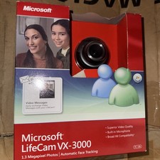 NEW FACTORY SEALED - Microsoft LifeCam VX-3000 USB 2.0 Webcam Autofocus Camera