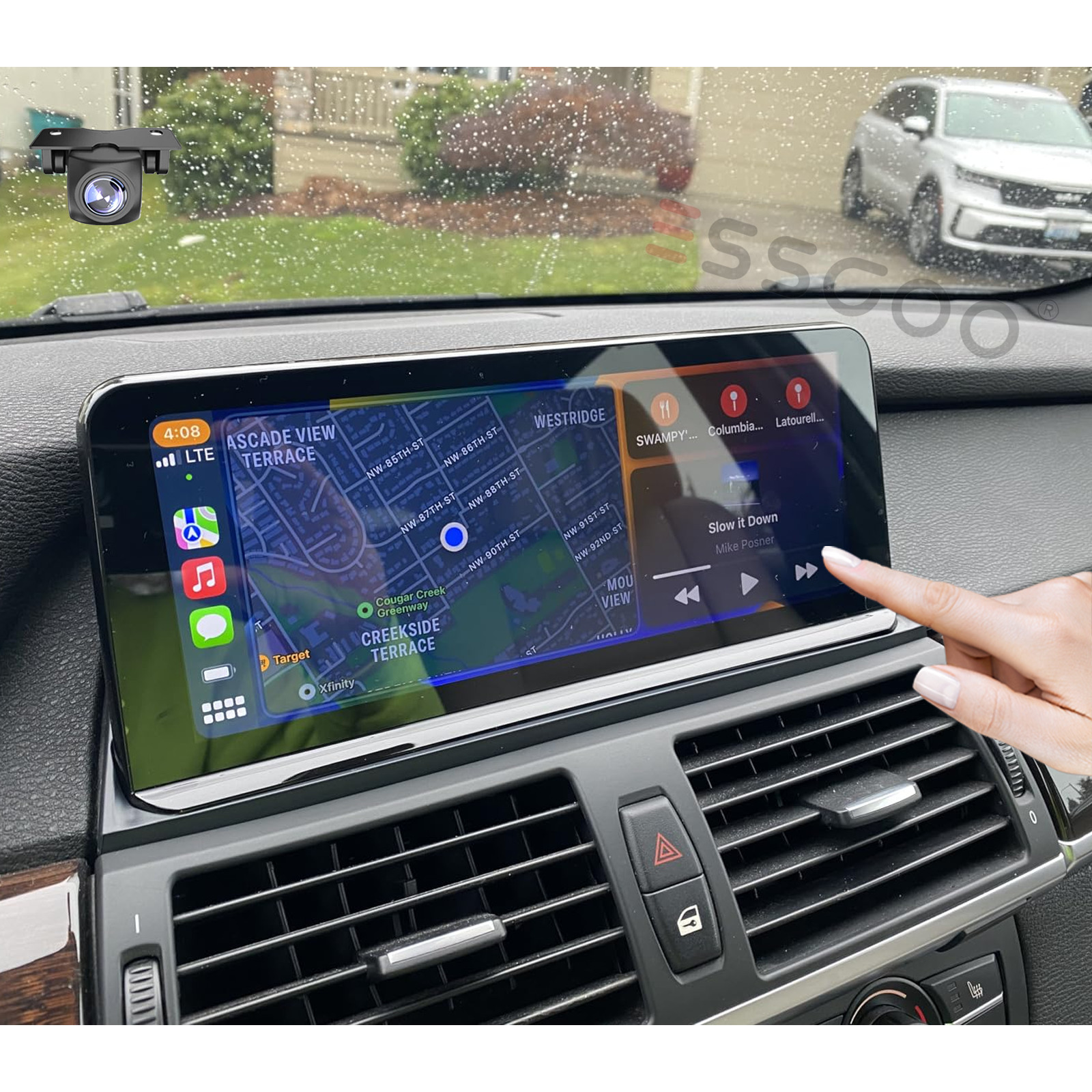Touch Screen APPLE Carplay Car Stereo For BMW X5 E70 X6 E71 CCC FM Radio +Camera