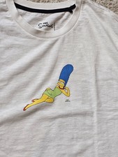 The Simpsonns T Shirt Primark Size 2XL White Coton Graphic Print
