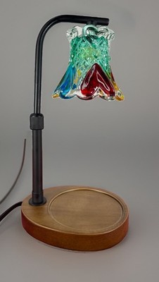 Candle Heater Lamp Adj Height 9.5 -11  Wooden Base Adj Light Intensity & Timer 
