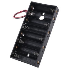 Plastic 8 X 1.5V AA 2A CELL Battery Holder Storage Box standard 12V Case9536