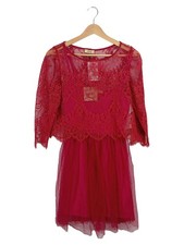 Liu Jo Abito Donna Rosso Elegante Cerimonia (IT 44, EU 40, INT L)
