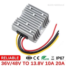 DC Step-Down Buck Converter 36V 48V to 13.8V 10A 15A 20A Voltage Regulator EV