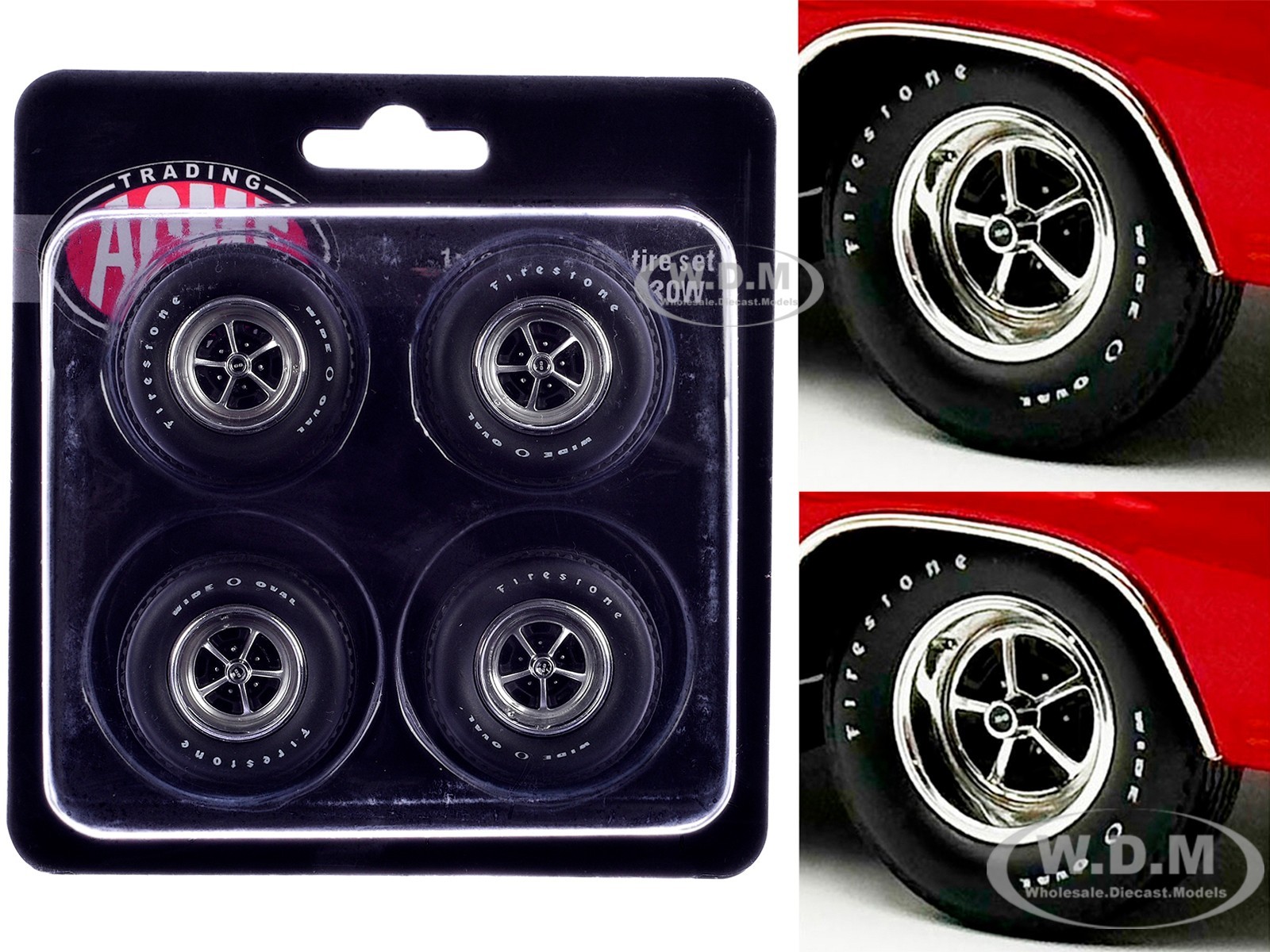 "SUPER SPORT" WHEEL & TIRE SET OF 4 PCS FOR 1/18 SCALE BY ACME A1805530W