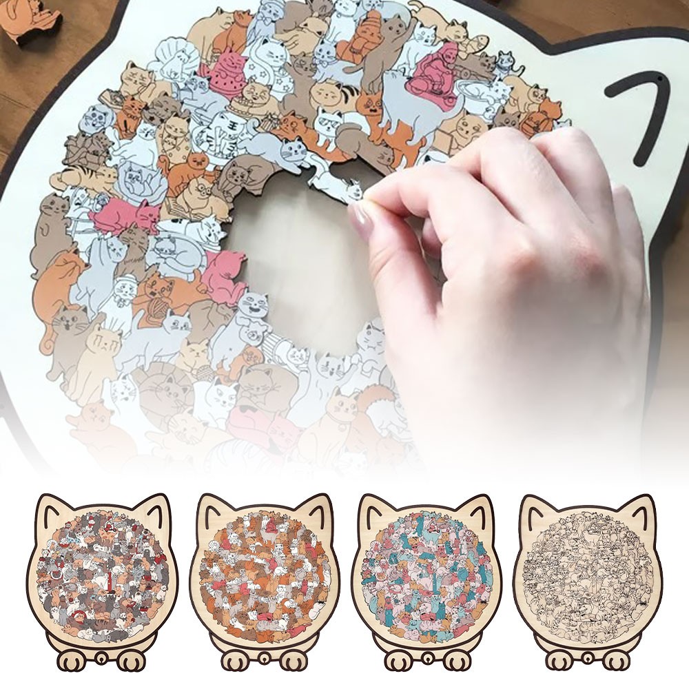 135-delige puzzel in de vorm van een kat in onregelmatige vorm, nauwkeurig en houten speelgoed, mentale uitdaging, creatieve expressie, tijdplezier, ontwikkeling van vaardigheden voor volwassenen 135-delige puzzel in de vorm van een kat in onregelmatige vorm, nauwkeurig en houten speelgoed, mentale uitdaging, creatieve expressie, tijdplezier, ontwikkeling van vaardigheden voor volwassenen