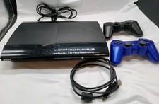 Sony PlayStation 3 Super Slim 250gb w/ Two Original Controllers - All Tested