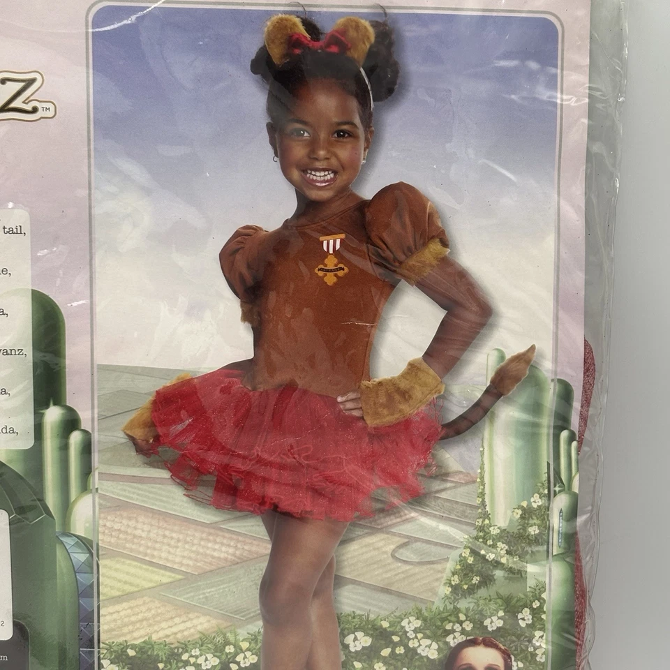 O Mágico de Oz Leão Covarde Pequeno 4-6 Fantasia Infantil Tutu Rubie's NOVO - Imagem 2 de 4