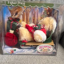 Fisher-Price Briarberry Collection Christmas Bear Stuffed Animal Small 1999