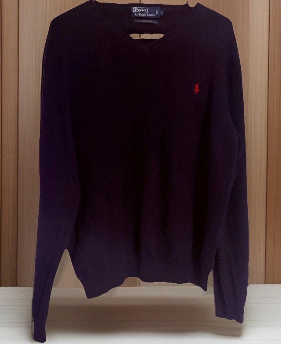 Polo Ralph Lauren Sweater Mens XL Navy Crewneck 100% Pima Cotton Pullover EUC