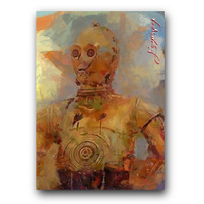 C-3Po #10 Art Card Limited 49/50 Edward Vela Signed (Movies Star Wars)