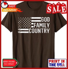 God Family Country Patriotic Christian America Flag Unisex T-Shirt