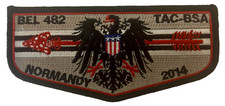 Boy Scout OA 482 Black Eagle Lodge S65 - 2014 Normandy Participant Flap