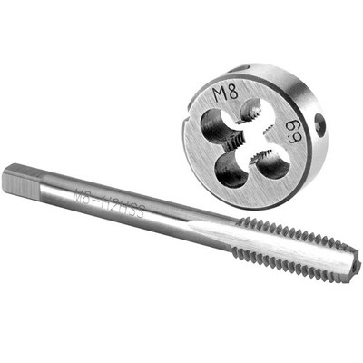 M8 X 1.25 Tap And Die Set Machine Thread Right Hand Repair Tool Kit