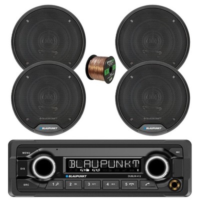 Blaupunkt DUBLIN 412 Bluetooth MP3 Reciever, 4x 5'' 40W Speakers w/Wire