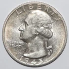 1945 S Washington Quarter AU/UNC (I224)
