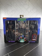 New Sealed NECA TMNT II Secret of the Ooze Foot Soldier 2-Pack Set Weapons Rack