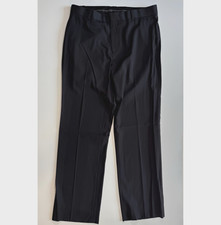 THEORY Xylo JS Player 100 Wool Dress Pant Mens 37 34x32 Gray Stripe Business