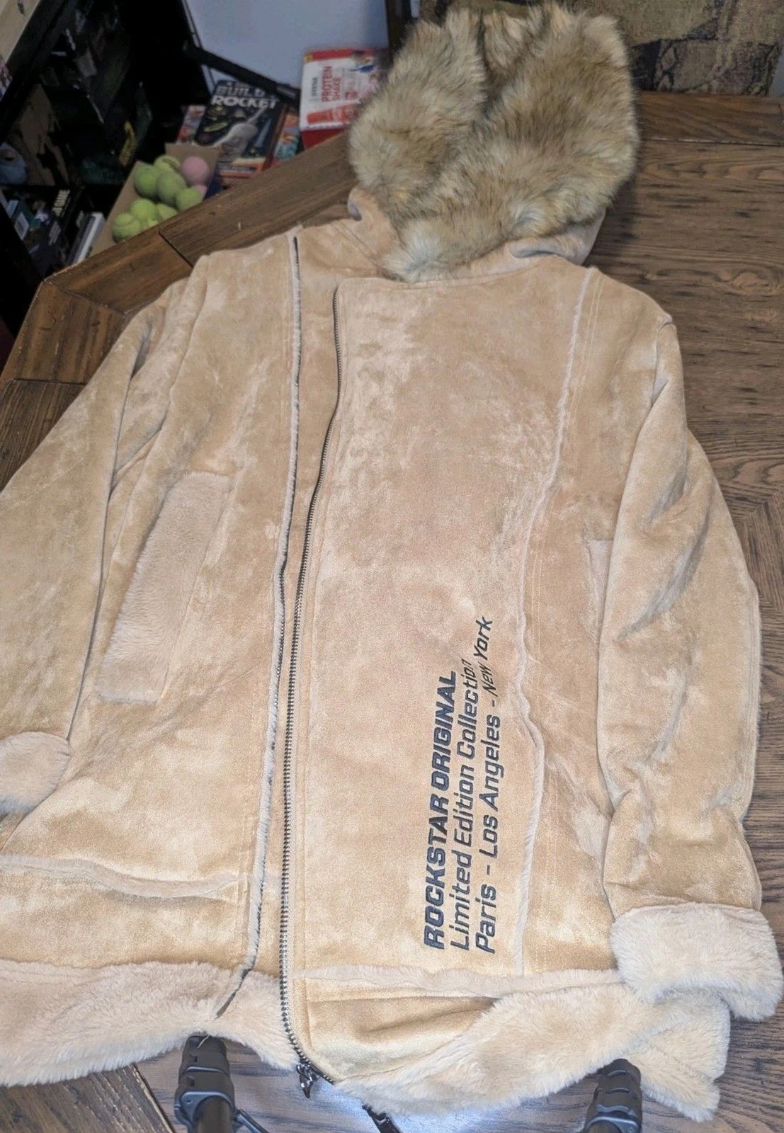Rockstar Original Jacket Mens Designer Fur Coat Keagan 3.0 Small Size