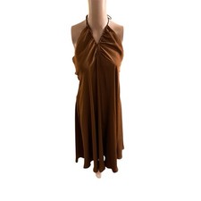 New With Tags Banana Republic Bronze Halter Slip Dress Women’s Small