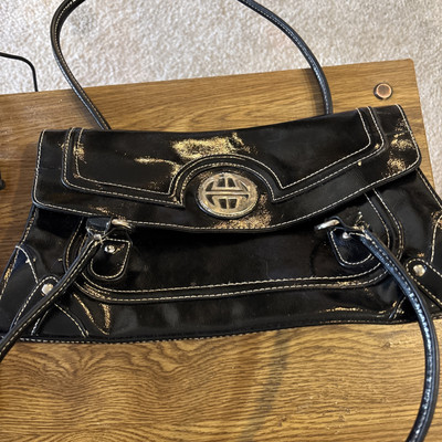 Hillard and Hanson Purse Handbag  Bag Black vinyl