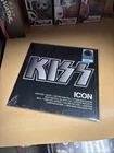 KISS ICON Silver Black Splatter Colour Vinyl LP Walmart Exclusive