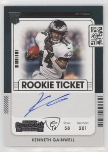 2021 Panini Contenders Rookie Ticket RPS Kenneth Gainwell #139 Rookie Auto RC