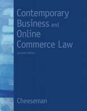 Contemporary Business and Online Commerce Law by Cheeseman, Henry R.