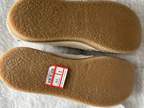Clark’s Cream Loafers In Kid Soft Leather. Size 8 ( Please Read Description) - Picture 4 of 9