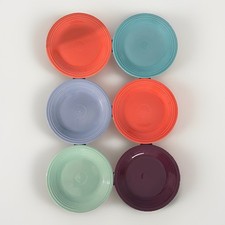 Mixed Set 6 Homer Laughlin Fiesta Dinner Plates 10.5" Assorted Colors Fiestaware