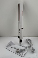 Conair Double Ceramic Flat Iron, 1 inch Hair Straightener White Rose Gold CS221N 2