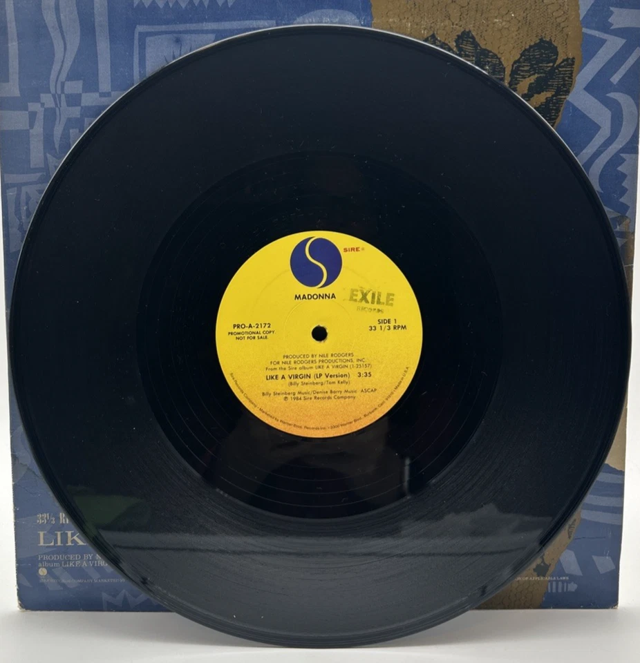 MADONNA "Like A Virgin (LP Version)" 1984 12" Single Promo  Sire ‎– PRO-A-2172 Foto 3 de 4
