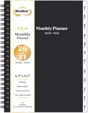 2026-2031 Monthly Planner/Calendar - 5 Year Monthly Planner 2026-2031 with Tabs,