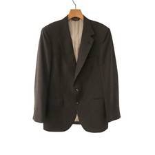 Vintage 70s Johnny Carson Blazer Wool Blend Sport Coat Charcoal Gray USA Mens 40