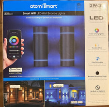 Atomi Smart Wifi LED Wall Sconce Lights 2-Pac...