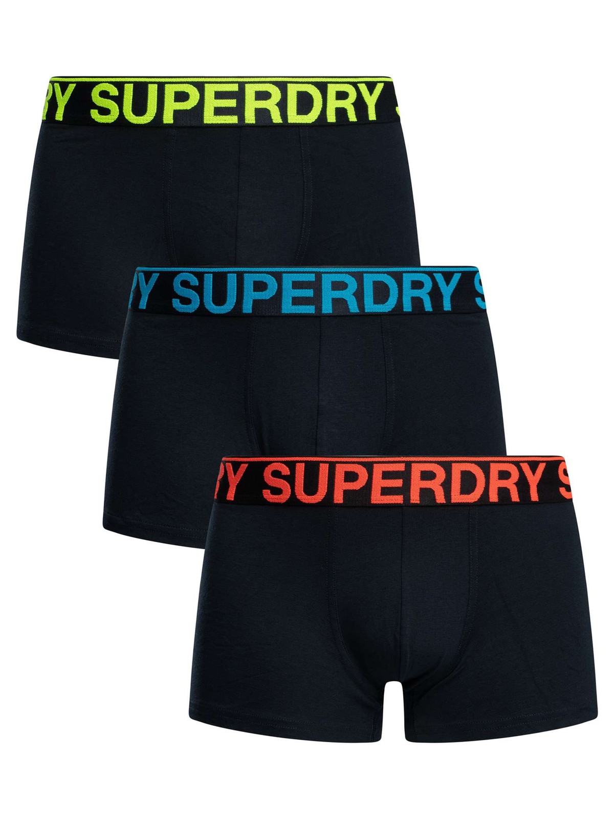 Superdry Mens 3 Pack Trunks Black 8890₽