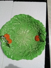 Large 9in Vintage 1930s Carlton Ware Lettuce Leaf Plate/Dish Vgc
