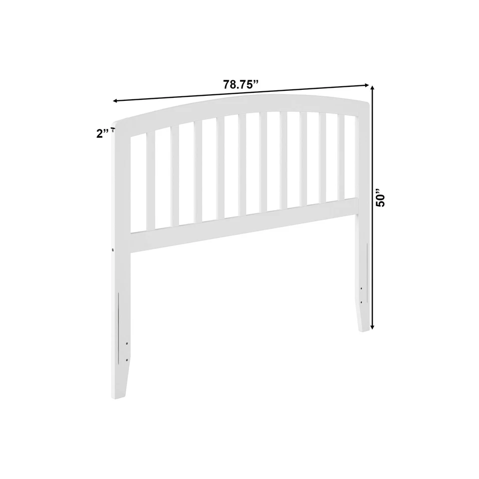 Atlantic Furniture Richmond White Headboard Solid Hardwood Traditional Design - Image 3 of 4